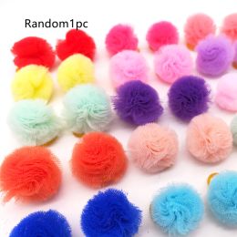 Cute Pet Mesh Ball Rubber Band Head Flower