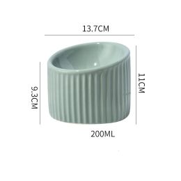 Ceramic Cat Bowl High Foot Protection Cervical Spine Dog Food Basin