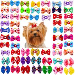 Pet Bow Head Flower Dog Rubber Band Accessories