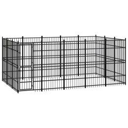 Outdoor Dog Kennel Steel 148.8 ftÂ²