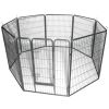 40" Dog Pet Playpen Heavy Duty Metal Exercise Fence Hammigrid 8 Panel Silver