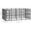 Outdoor Dog Kennel Steel 148.8 ftÂ²