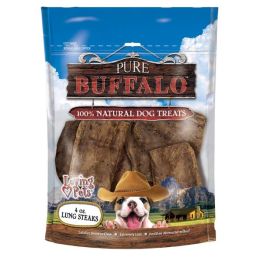 Loving Pets Pure Buffalo Lung Steaks Dog Treat 4 oz