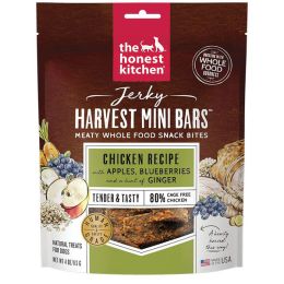 Honest Kitchen Dog Chicken Jerky Harvest Bars Mini 4oz.