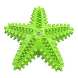 Pet Dog Pentagram Rubber Anti-Bite Toy (Color: Green)