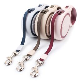 Retractable Dog Leash; Dog Walking Leash for Medium Large Dogs up to 110lbs; One Button Break & Lock ; Heavy Duty No Tangle (Specification (L * W): 5m, colour: pink)