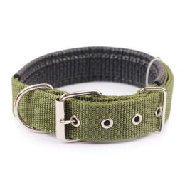 5 Size Dog Collar Adjustable (Color: Green, size: L)