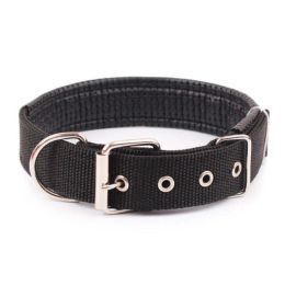 5 Size Dog Collar Adjustable (Color: Black, size: M)