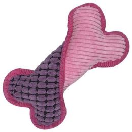 Pet Anti-Bite Plush Bone Toys (Color: Pink)