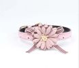 Floral Leather Dog Collar