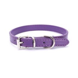 alloy buckle pet dog collar (Color: purple, size: 42x1.8CM)