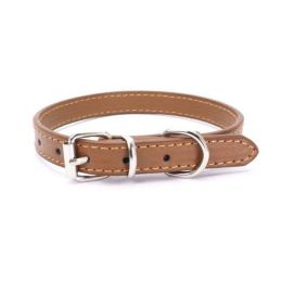 alloy buckle pet dog collar (Color: Orange, size: 37x1.3CM)