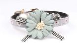 Floral Leather Dog Collar