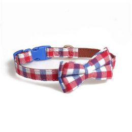 New Dog Collar Set (Color: Red White Collar, size: M)