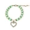 Pet Pearl Heart Pendant Collar