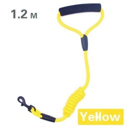 large dog leash (Color: 1.2m Yellow, size: L DIA-1.0CM)