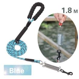 large dog leash (Color: 1.8m  Blue, size: XL DIA-1.2CM)