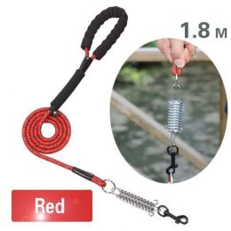 large dog leash (Color: 1.8m  Red, size: L DIA-1.0CM)