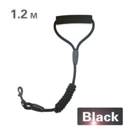 large dog leash (Color: 1.2m Black, size: L DIA-1.0CM)