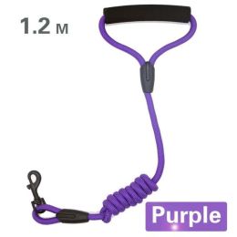 large dog leash (Color: 1.2m Purple, size: L DIA-1.0CM)