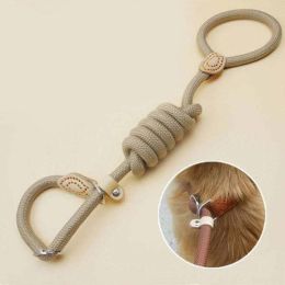 Braided Adjustable Ring Collars (Color: Dark Khaki, size: 0.8x150cm)