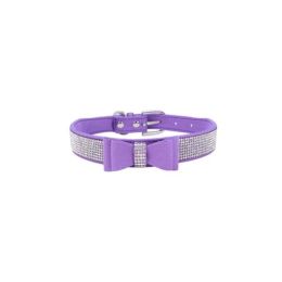 Leather Bow Dog Collar (Color: color10, size: XS)