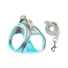 Breathable Puppy Mesh Seat Belt (Color: Blue Grey, size: S)