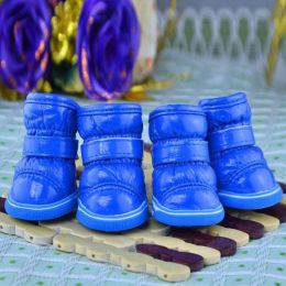 Wholesale 4pcs/set pet warm non-slip waterproof snow boots (Color: L, size: 4)