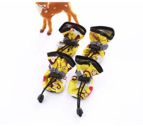 Wholesale pet dog shoes waterproof chihuahua non-slip boots (Color: Little yellow monkey, size: 5)