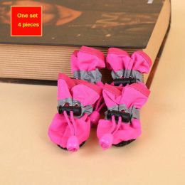 Wholesale pet dog shoes waterproof chihuahua non-slip boots (Color: Pink, size: 5)