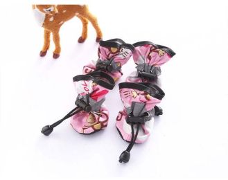 Wholesale pet dog shoes waterproof chihuahua non-slip boots (Color: Rose Red Monkey, size: 1)