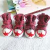 Wholesale 4 pc star breathable outdoor canvas dog shoes