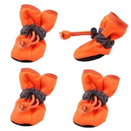 Wholesale 4-Pack Non-Slip Pet Protection Soft Sole Dog Shoes (Color: Without Cotton Or, size: XL)