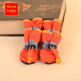 Wholesale pet dog shoes waterproof chihuahua non-slip boots (Color: Orange, size: 6)