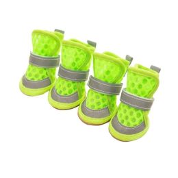 Wholesale pet breathable mesh dog shoes (Color: Green dog shoes, size: XL)