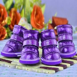 Wholesale 4pcs/set pet warm non-slip waterproof snow boots (Color: Z, size: 4)