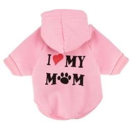 pet cat jacket to keep warm (Color: MOM Pink, size: L)