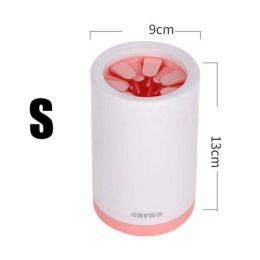 pet foot wash cup claw cleaning (Color: Pink small)