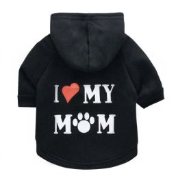 pet cat jacket to keep warm (Color: MOM Black, size: S)