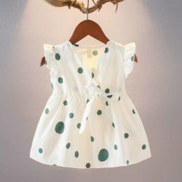 baby girl princess dress (Color: Green, size: 120cm)