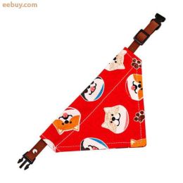 Adjustable Dog Bib Collar (Color: Pattern N, size: L)