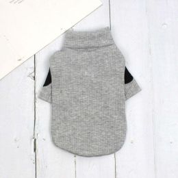 Dog cotton bottoming shirt vest (Color: Grey, size: M)