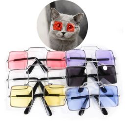 Cute Dog cat Glasses Pet Goggles Glasses Suitable For Puppy Cat Photo Props (Color: Pink, shape: Square)