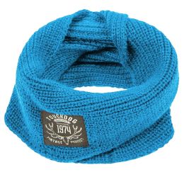 Touchdog Heavy Knitted Winter Dog Scarf (Color: Blue)