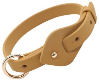 Pet Life 'Ever-Craft' Boutique Series Adjustable Designer Leather Dog Collar (Color: Apricot, size: large)