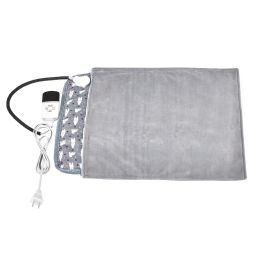 Pet Heating Pad Waterproof Electric Heating Mat Warming Blanket with 9 Heating Modes (Color: Grey, Type: US)