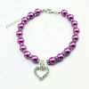 Pet Pearl Heart Pendant Collar