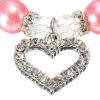 Pet Pearl Heart Pendant Collar