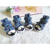 Wholesale 4 pc star breathable outdoor canvas dog shoes