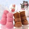 Wholesale Small Dog Winter Warm Pet Shoes Antiskid Shoes